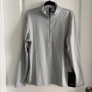 *NWT* Lululemon Soft Jersey Half Zip in Heathered Vapor/Heathered Silver Drop